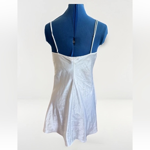 Vintage 90s LA Intimates Belle White Strappy Lace Lingerie Slip Dress Size Small - Picture 3 of 9